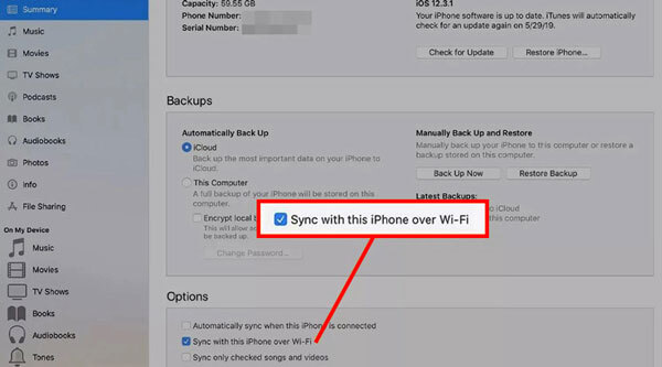 sync ipad and iphone messages via itunes wirelessly