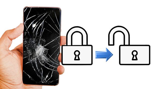 how to unlock phone with broken screen