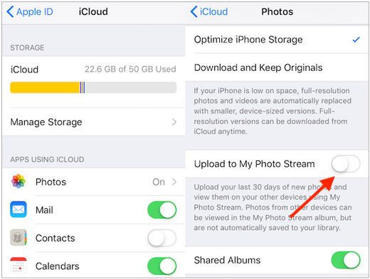 import photos from ipad to iphone via photo stream