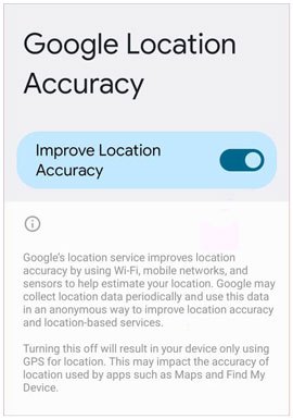 change android location via google location services