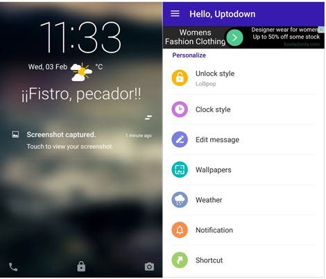 use the hi locker app to unlock android screen