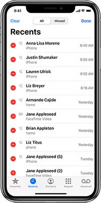 add contacts to iphone via recent call logs