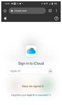 login icloud on android