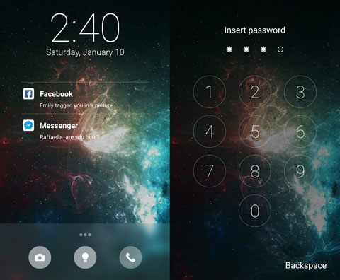 install the slide to unlock app on android to unlock the phone