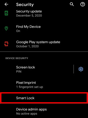 set up smart lock on android