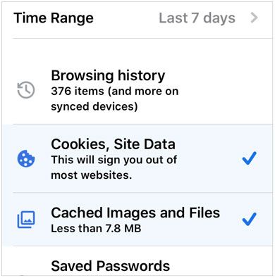 remove browsing data from chrome on iphone to free up storage