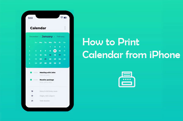 print calendar from iphone