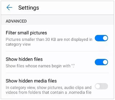 how to find hidden photos on android