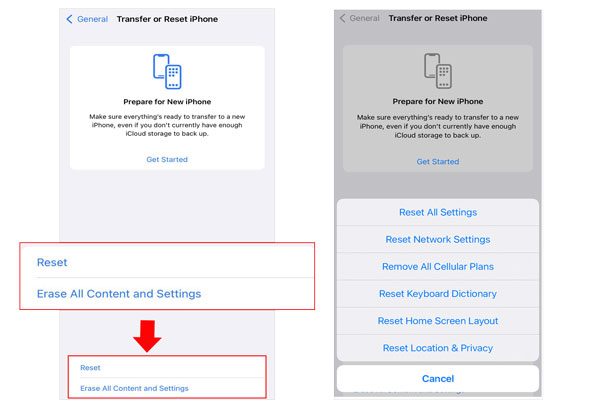 how to factory reset iphone without computer via settings app