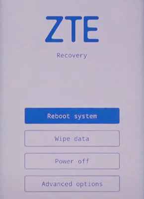 get your zte phone to recovery mode