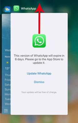 close the whatsapp app on iphone if it cannot download media files