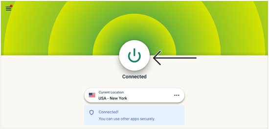 use a vpn app to set or change hulu location