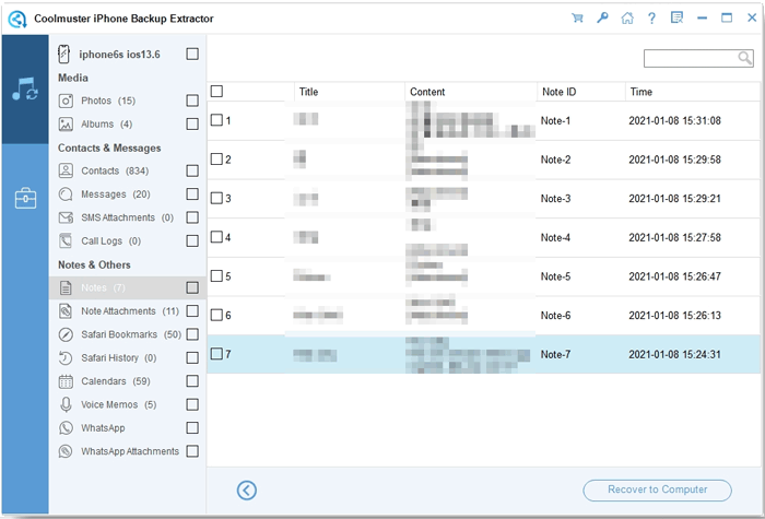 recover notes from itunes backup