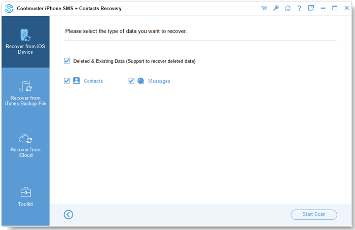 coolmuster iphone sms + contacts recovery