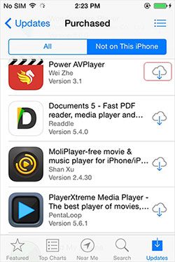 sync apps from iphone to ipad via app store