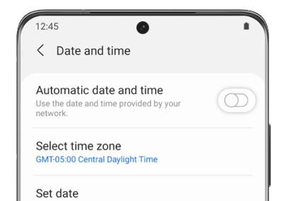 change date and time settings