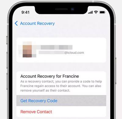 find my apple id password from account recovery contacts