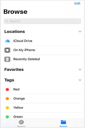 restore iphone data from recently deleted folder