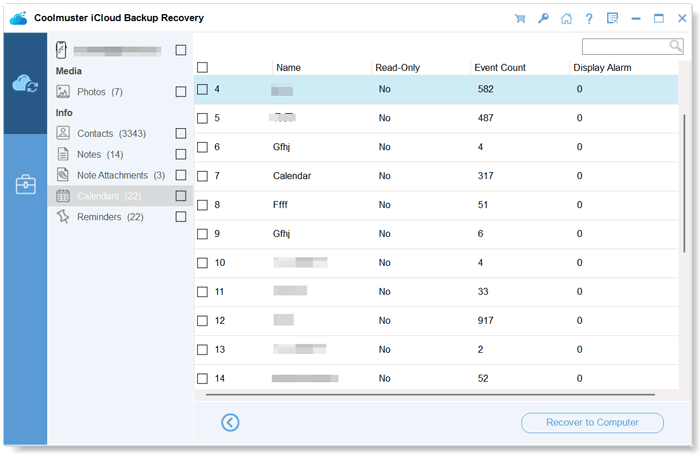 recover and export icloud calendars