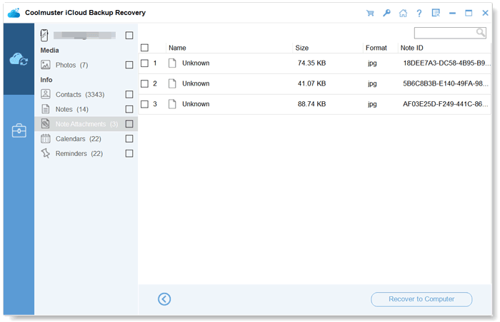 get back note attachments from icloud backup