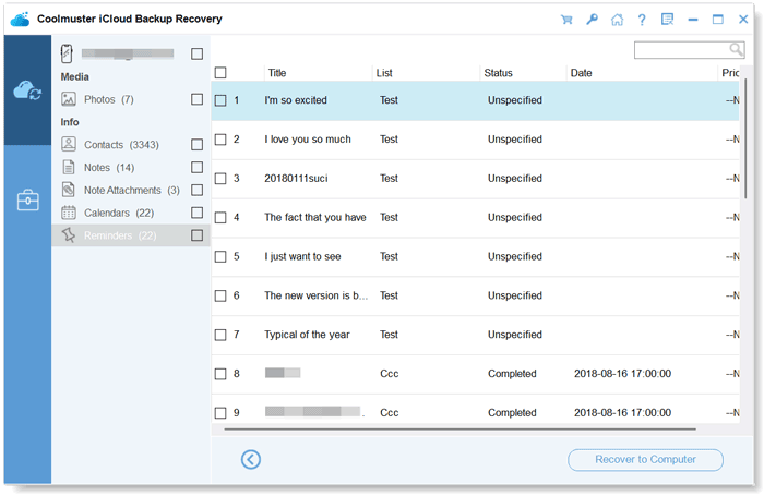 recover icloud backup reminders