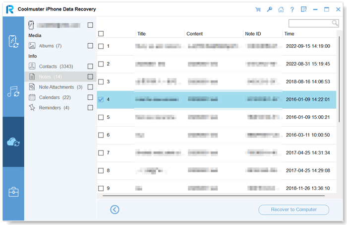 recover notes with icloud backup