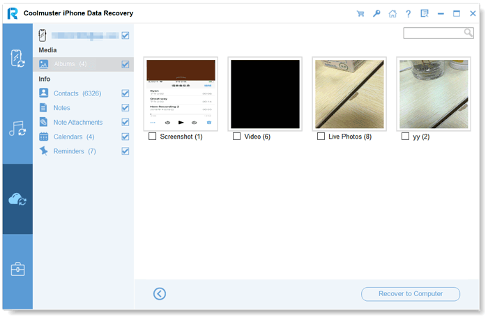 select photo files to recover