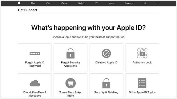 unblock icloud account via apple support