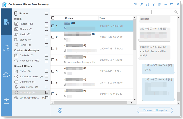 recover whatsapp from idevice