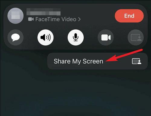 share facetime screen on iphone or ipad