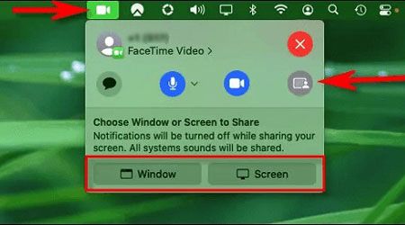 share screen on facetime from mac