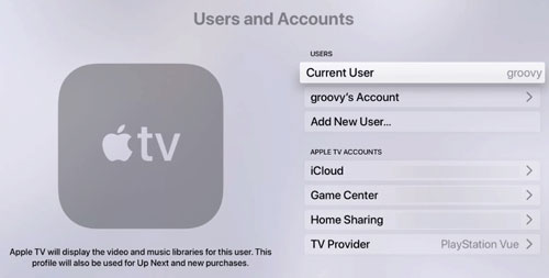 check your apple id on apple tv to repair icloud family sharing not working