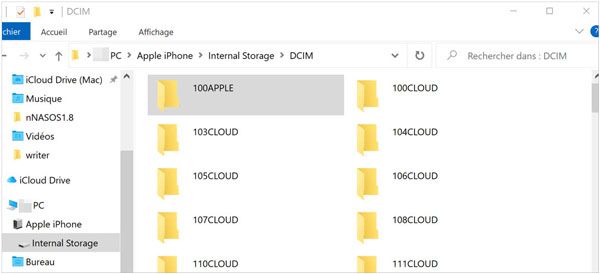 Use iPhone as hard drive Windows usando el explorador de archivos