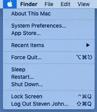 restart mac computer