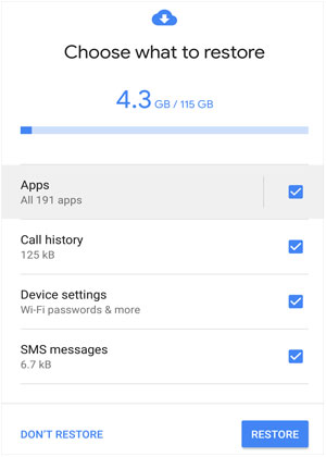 restore backup from google account to a vivo phone