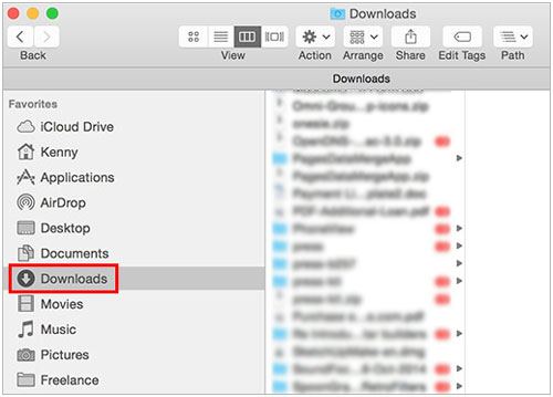 the download folder on mac