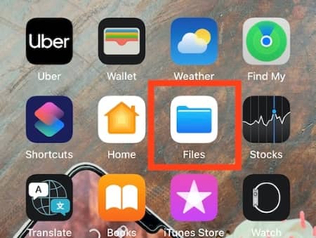open the Files application on your iPhone