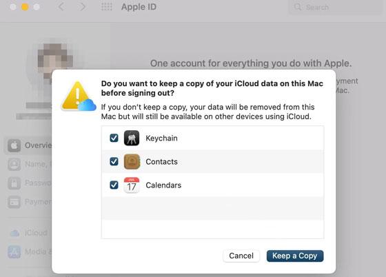 sign out of apple id on your mac