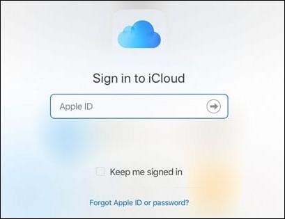 log into the icloud website