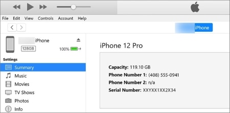 open itunes on computer and select your iPhone