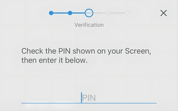 a pin code displayed on your TV