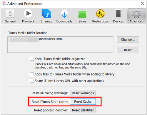 reset the cache from the computer to remove itunes error code 9039