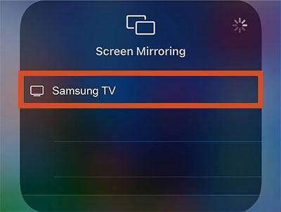 screen mirror iphone to samsung tv