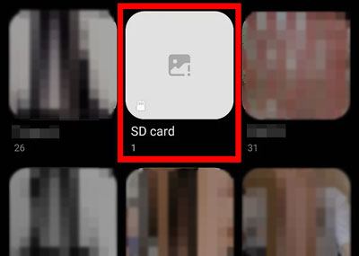 move pictures from a phone to an sd card using the gallery app