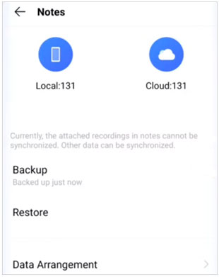 restore data with vivocloud app