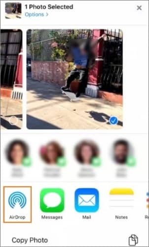 airdrop a photo to another iphone