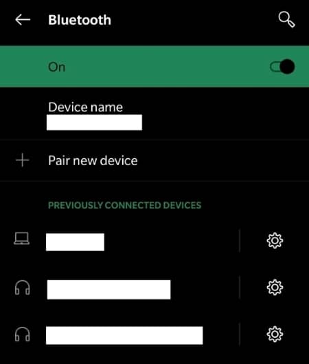 android bluetooth ui