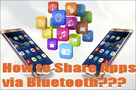 a photo saying how to share apps via bluetooth