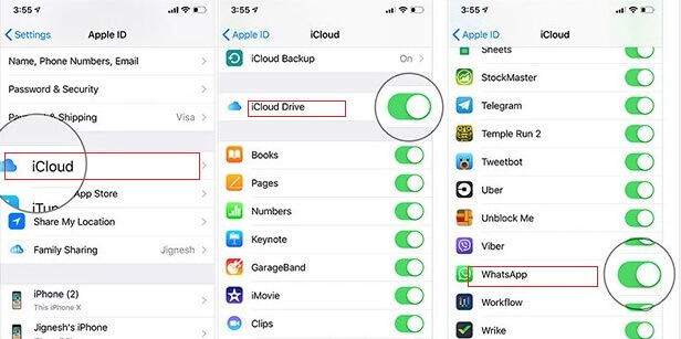 recover whatsapp message on icloud
