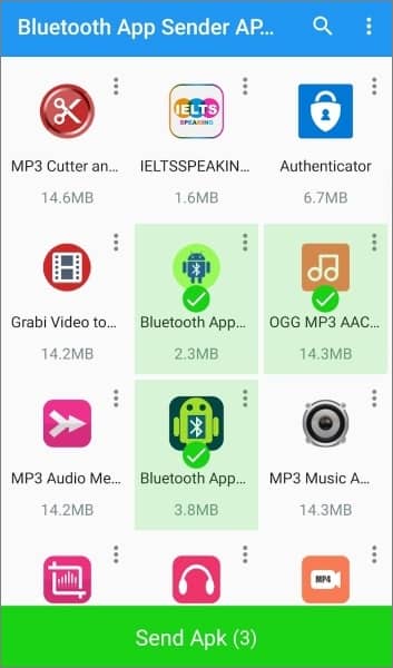 cómo transferir aplicaciones a través de bluetooth